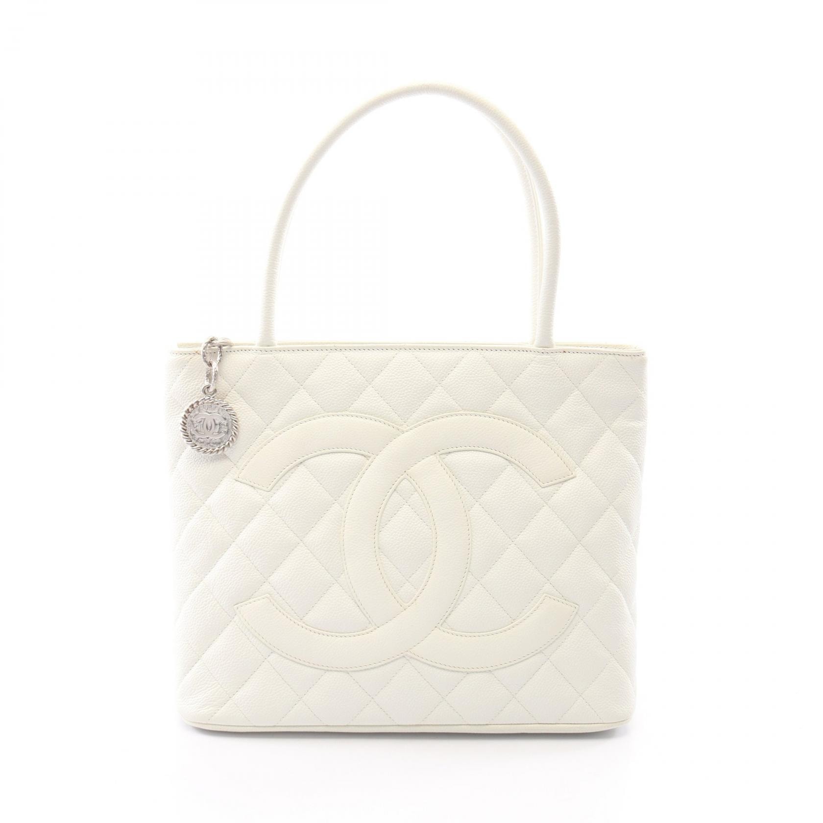 シャネル CHANEL 復刻トート トートバッグ バッグ キャビアスキン(グレインドカーフ) レディース ホワイト系 A01804 【中古】