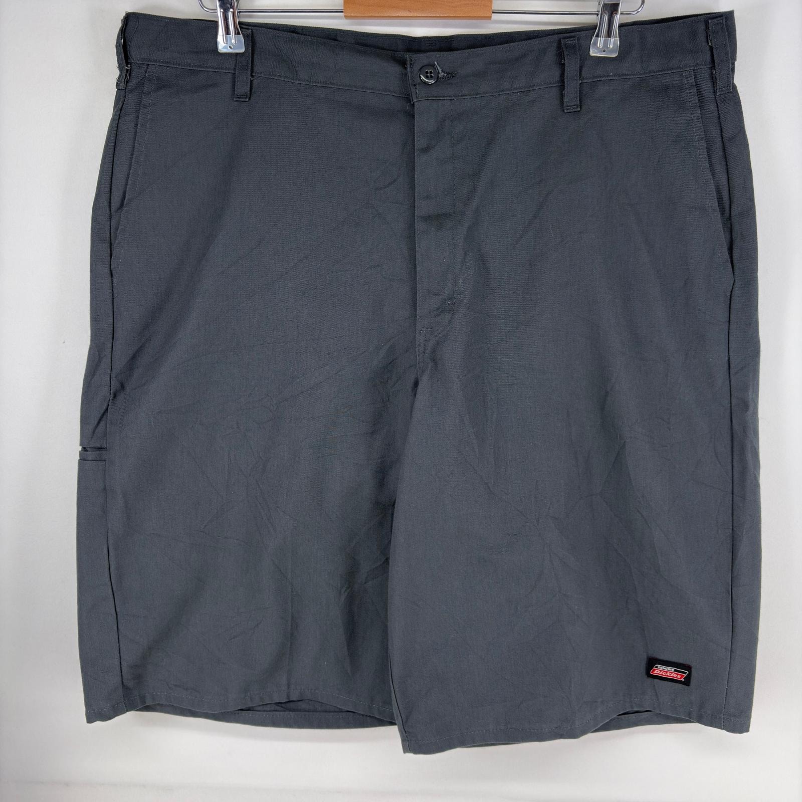 古着 ディッキーズ Dickies パンツ チノ ワーク ワンポイントロゴ ジップフライ ショーツ ハーフ 大きいサイズ w40 グレー系 メンズ