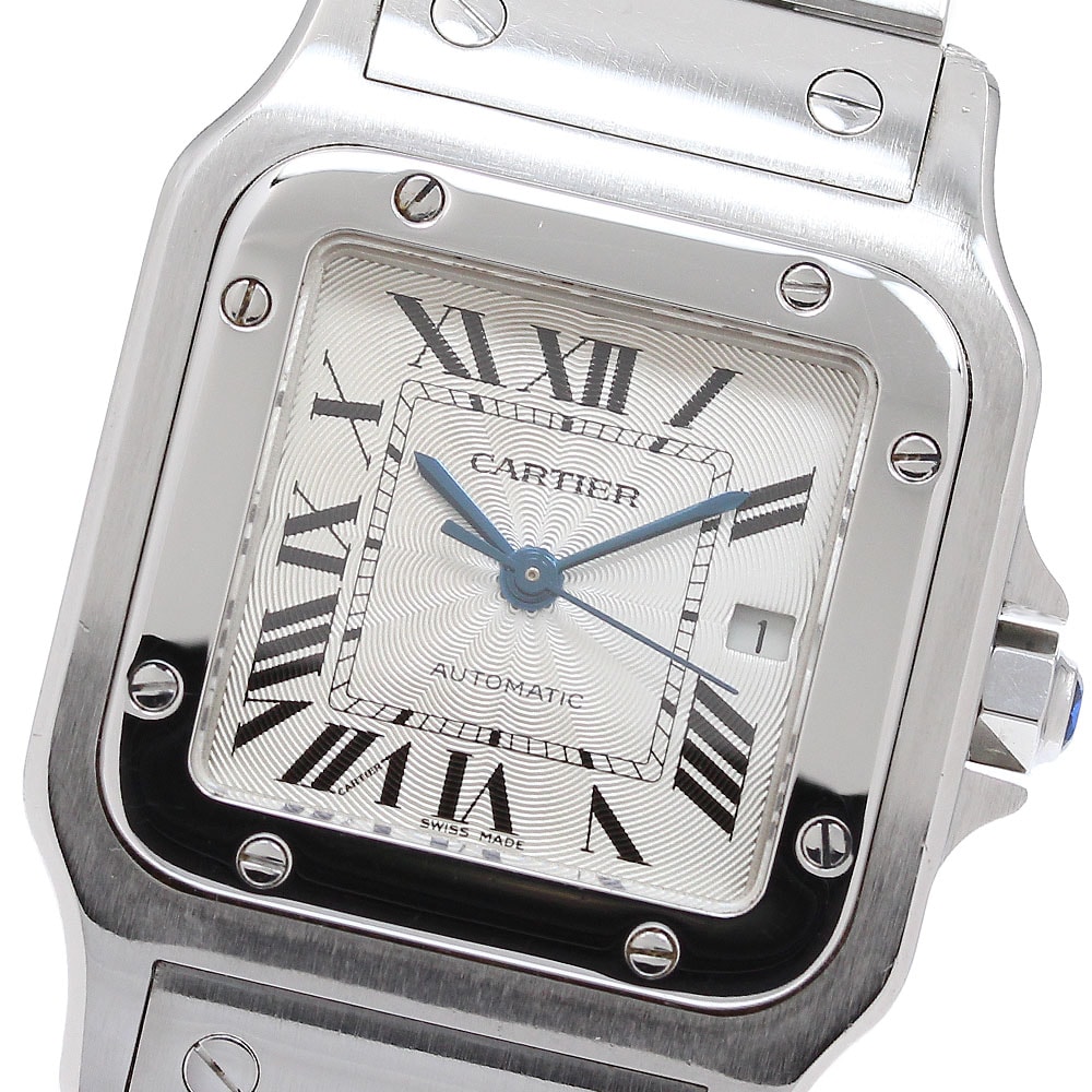 カルティエ サントスガルベLM デイト W20055D6 メンズ 【中古】