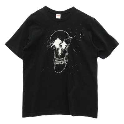 Supreme シュプリーム 22SS Ralph Steadman Skull Tee ラルフ ステッドマン スカル Tシャツ 半袖 カットソー ブラック系 L【中古】