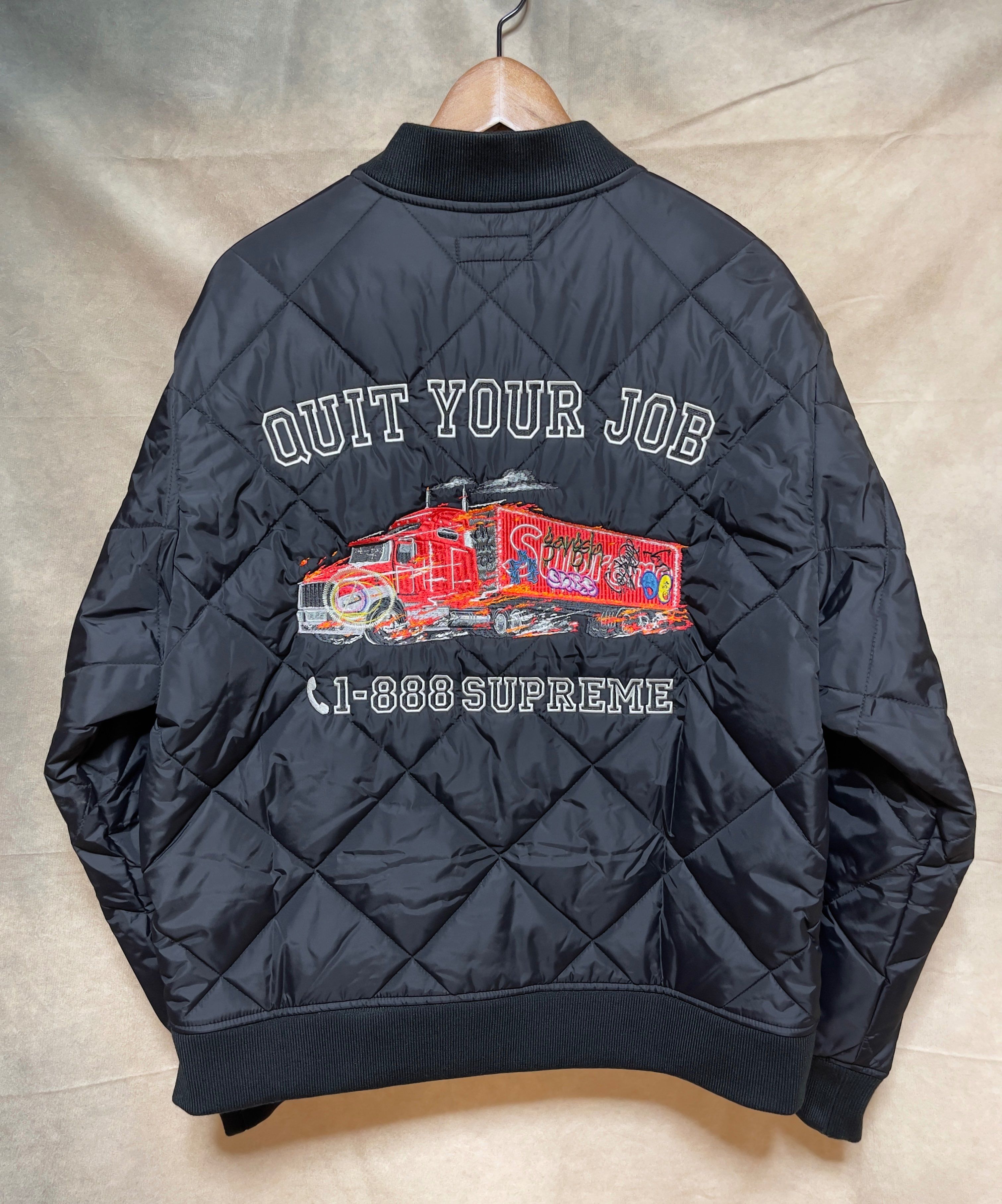 Supreme Quit Your Job Quilted Work Jacket 