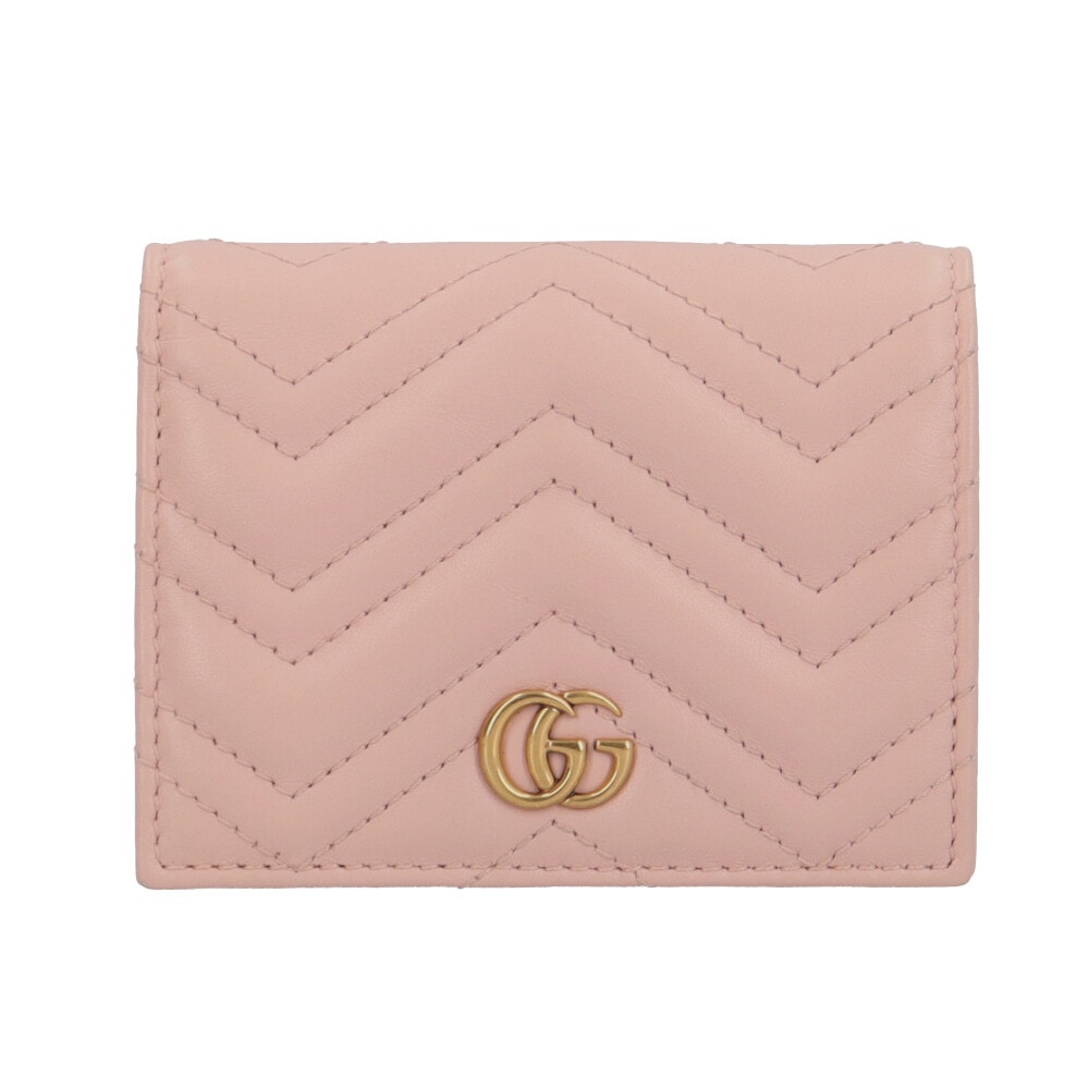 グッチ GGマーモント ダブルG 二つ折り財布 レザー 466492 レディース GUCCI 中古
