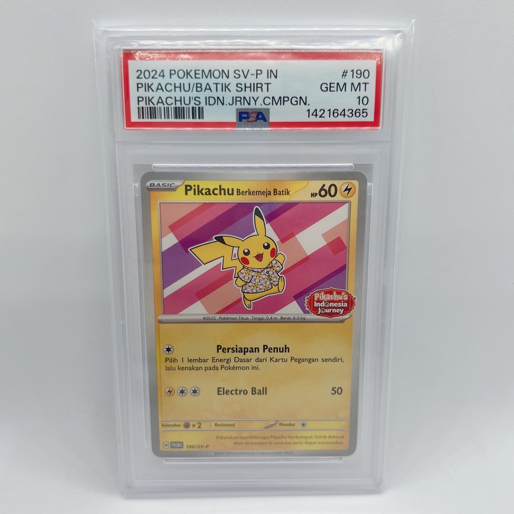 PSA10】バティックシャツを着たピカチュウ (フラワーピカチュウ柄) P