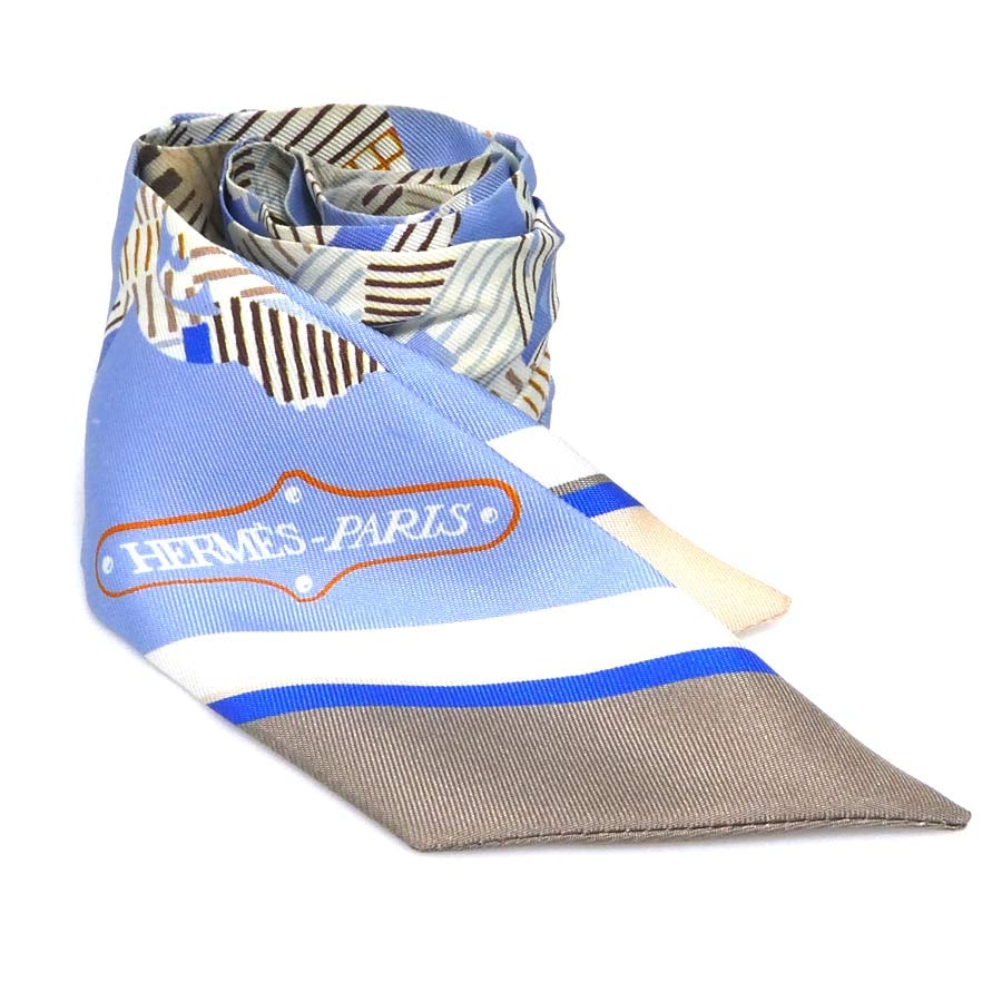 エルメス HERMES スカーフ ツイリー シルク マルチカラー レディース【中古】 h32568i