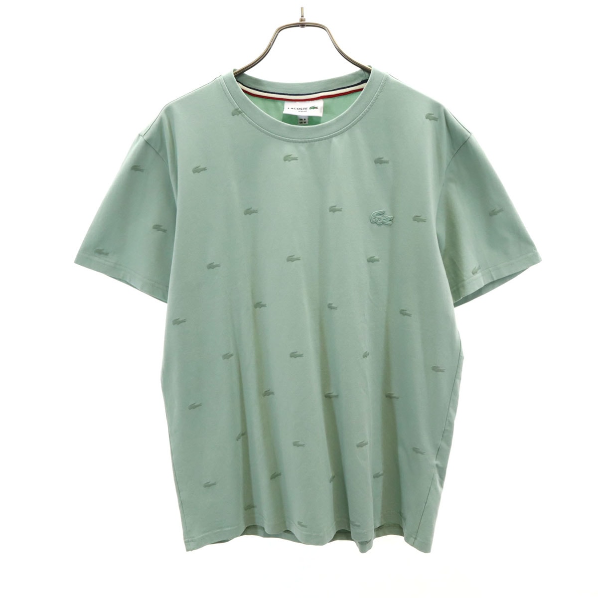 LACOSTE ラコステ 総柄 半袖 Tシャツ 4 ミント系