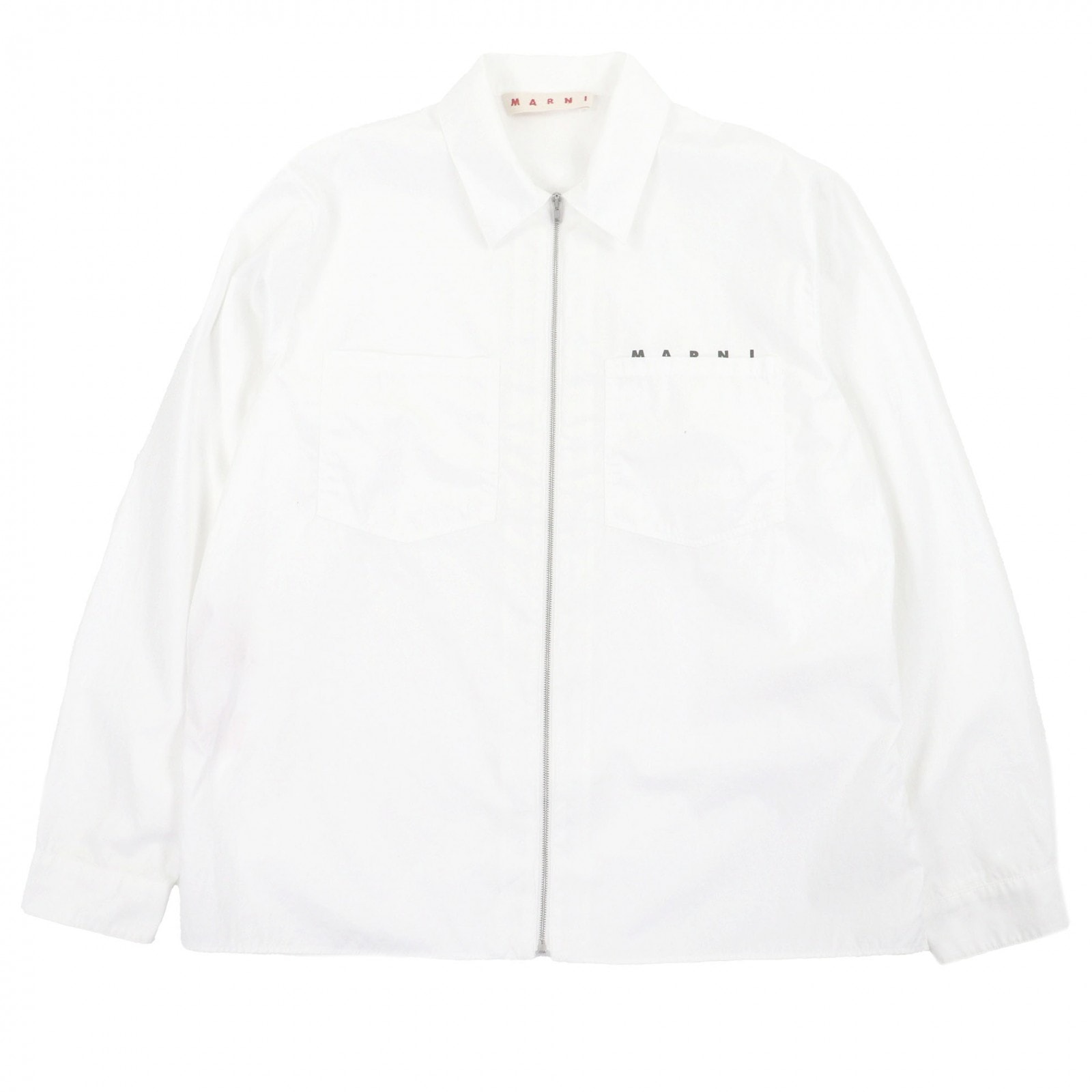 極美品 マルニ 長袖シャツ ホワイト メンズ 46 CUMU0297P0