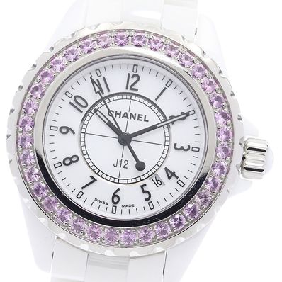 シャネル J12 ピンクサファイアベゼル H1181 レディース 【中古】