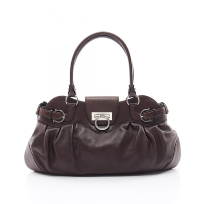 サルヴァトーレフェラガモ Salvatore Ferragamo マリッサ ガンチーニ ハンドバッグ バッグ レザー レディース ブラウン系 【中古】