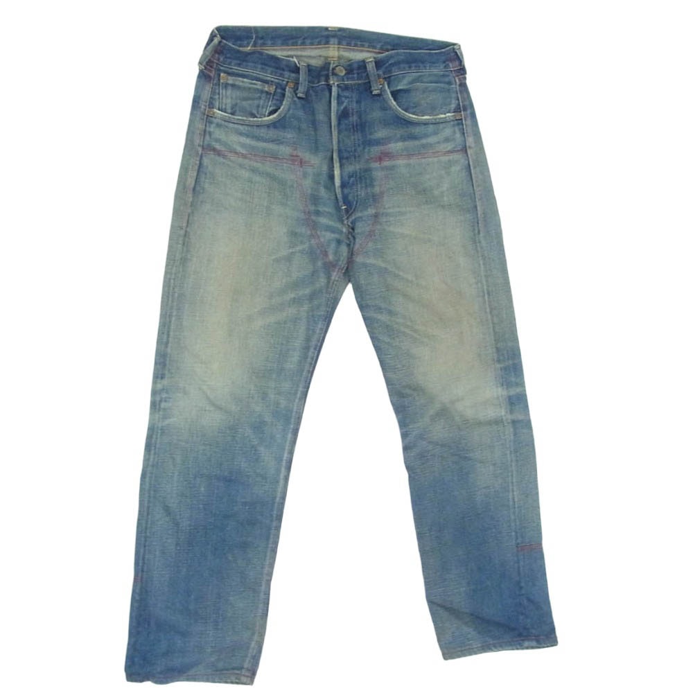 JUNYA WATANABE COMME des GARCONS MAN ジュンヤワタナベコムデギャルソンマン WB-P201 × Levi's リーバイス AD2008 501 レッド ステッチ ボタンフライ デニム パンツ インディゴブルー系 L【中古】
