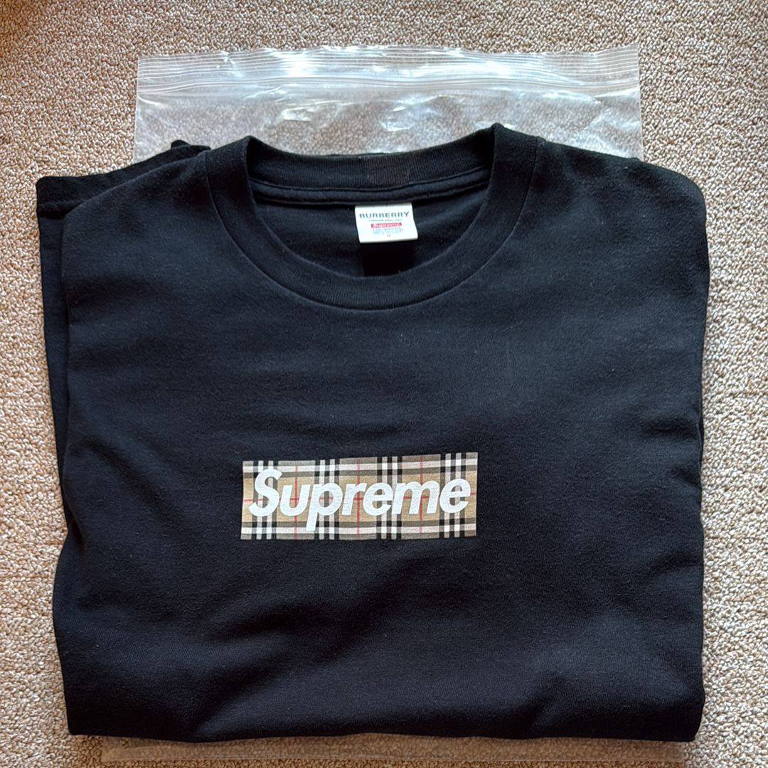 Supreme / Burberry Box Logo Tee "Black"