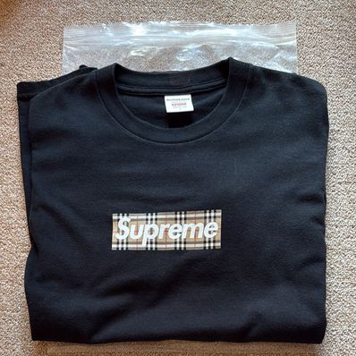 Supreme / Burberry Box Logo Tee "Black"