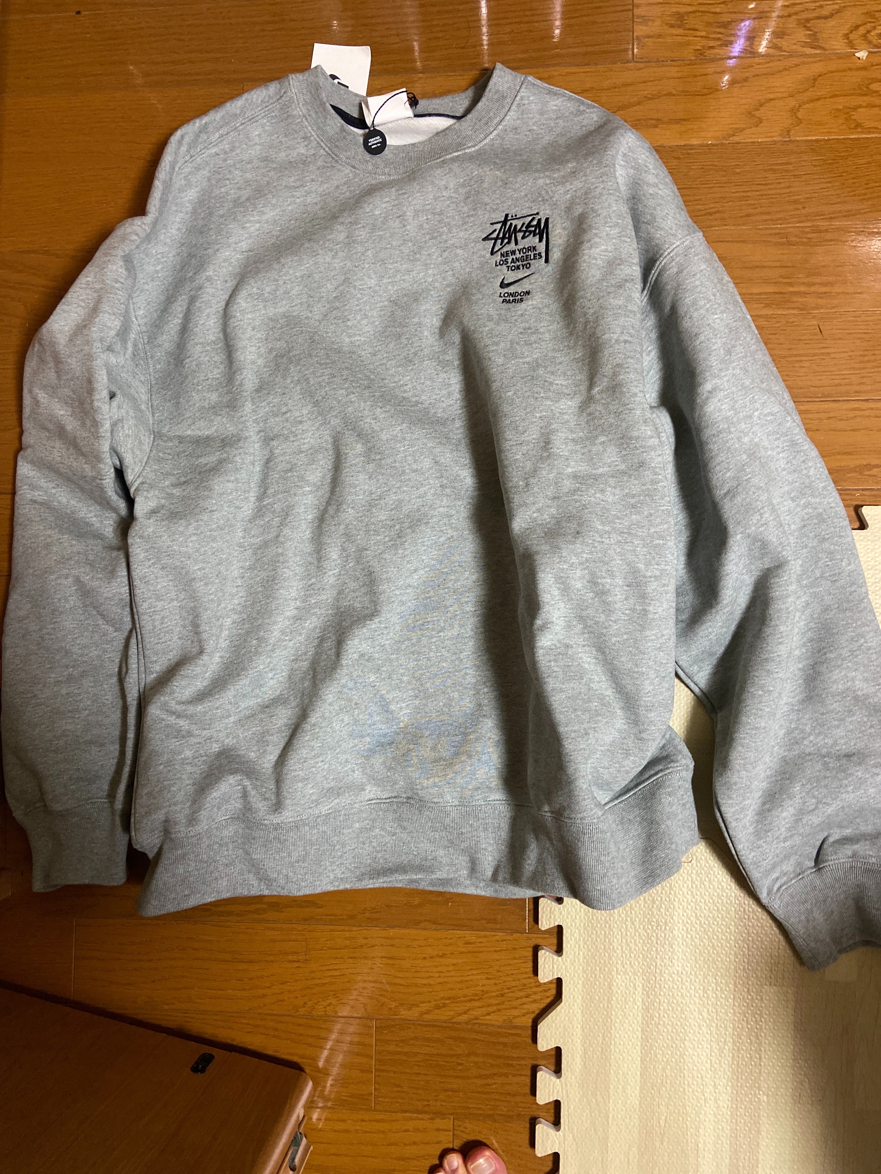 Nike x Stussy International Crewneck Sweatshirt (US Size) "Grey" DC4198-050