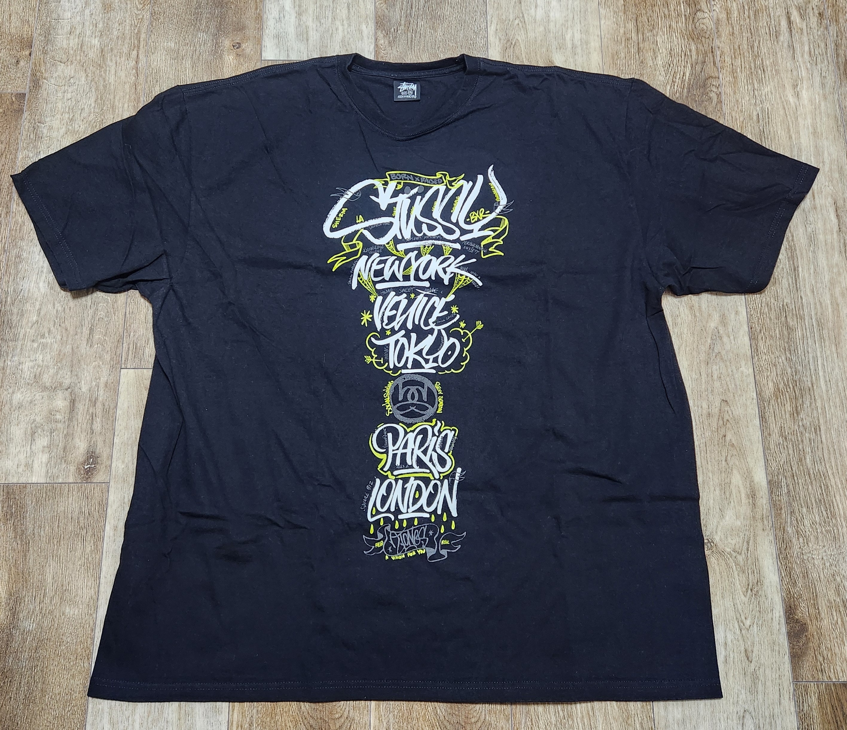 Stussy Born x Raised Handstyles Tee "Black"