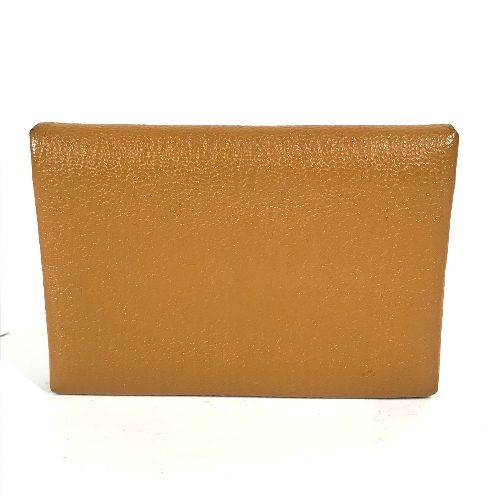 エルメス HERMES カルヴィデュオ ヴェルソ 二つ折り バイカラー カードケース 小銭入れ  財布 カードケース 名刺入れ コインケース シェーブル Z刻 キャラメル/ローズサクラ ベージュ 美品