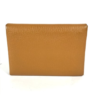 エルメス HERMES カルヴィデュオ ヴェルソ 二つ折り バイカラー カードケース 小銭入れ 財布 カードケース 名刺入れ コインケース シェーブル Z刻 キャラメル/ローズサクラ ベージュ 美品