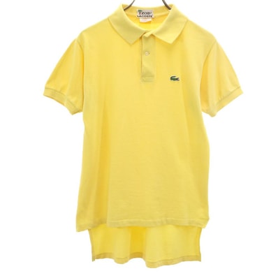 IZOD LACOSTE アイゾッドラコステ 70s USA製 糸巻きタグ ヴィンテージ 半袖 ポロシャツ イエロー 鹿の子地