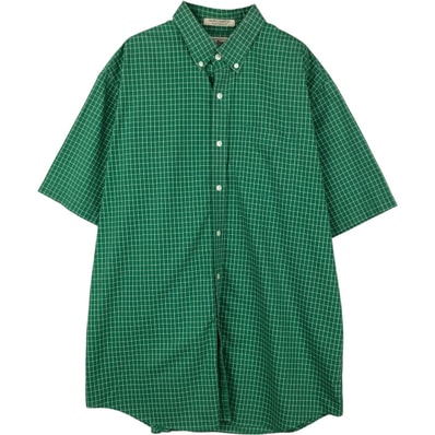 古着 90~00年代 エルエルビーン L.L.Bean TRADITIONAL FIT 半袖 ボタンダウン チェックシャツ メンズL相当 ヴィンテージ/eaa650660