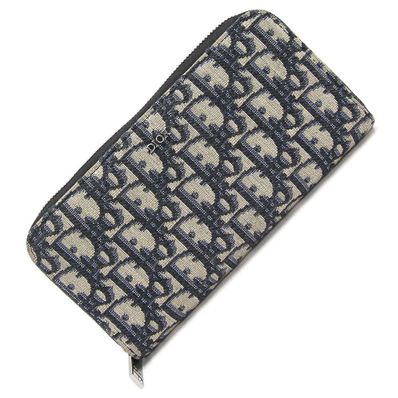 Dior Long Zip Wallet Dior Oblique Jacquard "Beige"