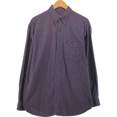 古着 90年代 ラルフローレン Ralph Lauren CHAPS チャップス 長袖 ボタンダウン ライトネルチェックシャツ メンズL相当 ヴィンテージ/eaa542650