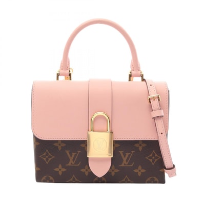 ルイ・ヴィトン LOUIS VUITTON ロッキー BB 2WAY ハンドバッグ バッグ PVCコーティングキャンバス レザー モノグラム ローズプードル レディース ブラウン系 / ピンク系 M44080 【中古】