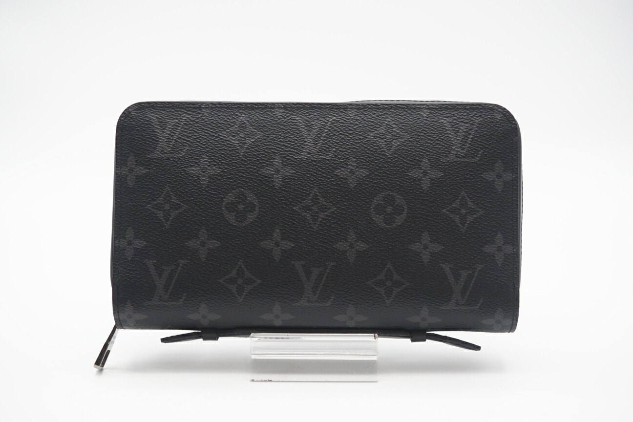 LOUIS VUITTON ルイ・ヴィトン エクリプス ジッピーXL M61698 長財布 ブラック グレー コーティングキャンバス メンズ