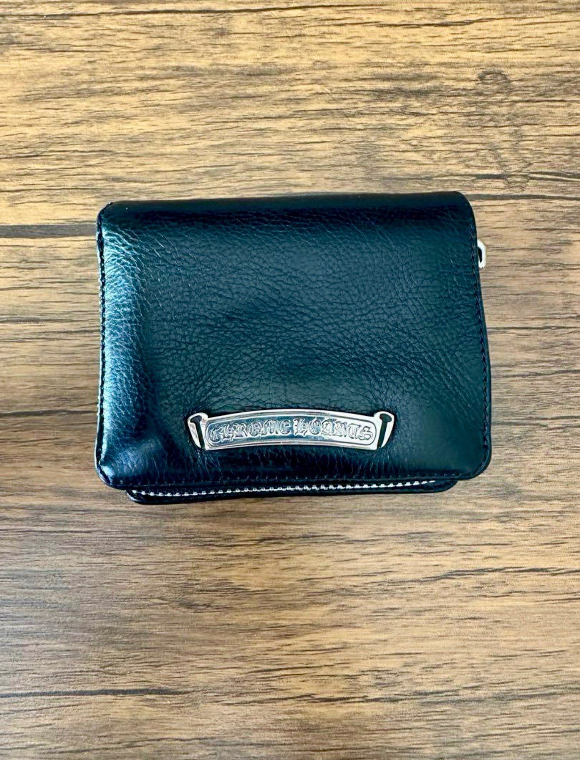 Chrome Hearts Square Zipville Wallet / Leather "Black"