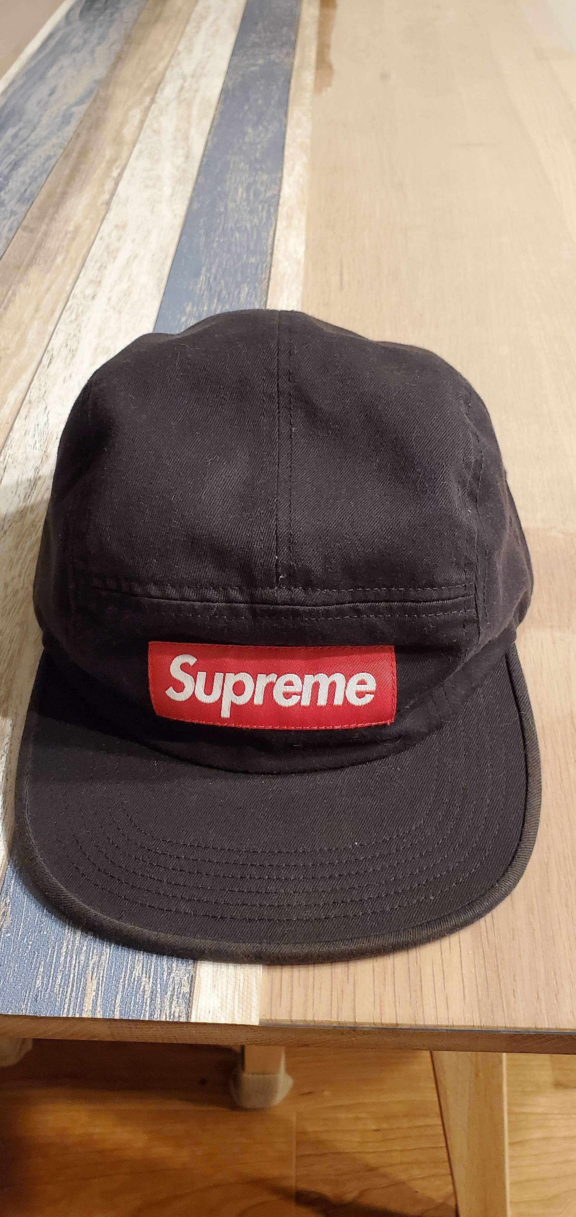 Supremewashed chino twill camp cap 17aw