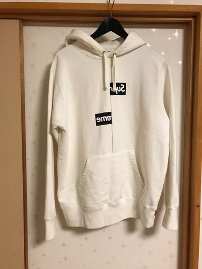 Supreme / Comme des Garçons SHIRT® Split Box Logo Hooded Sweatshirt "White"