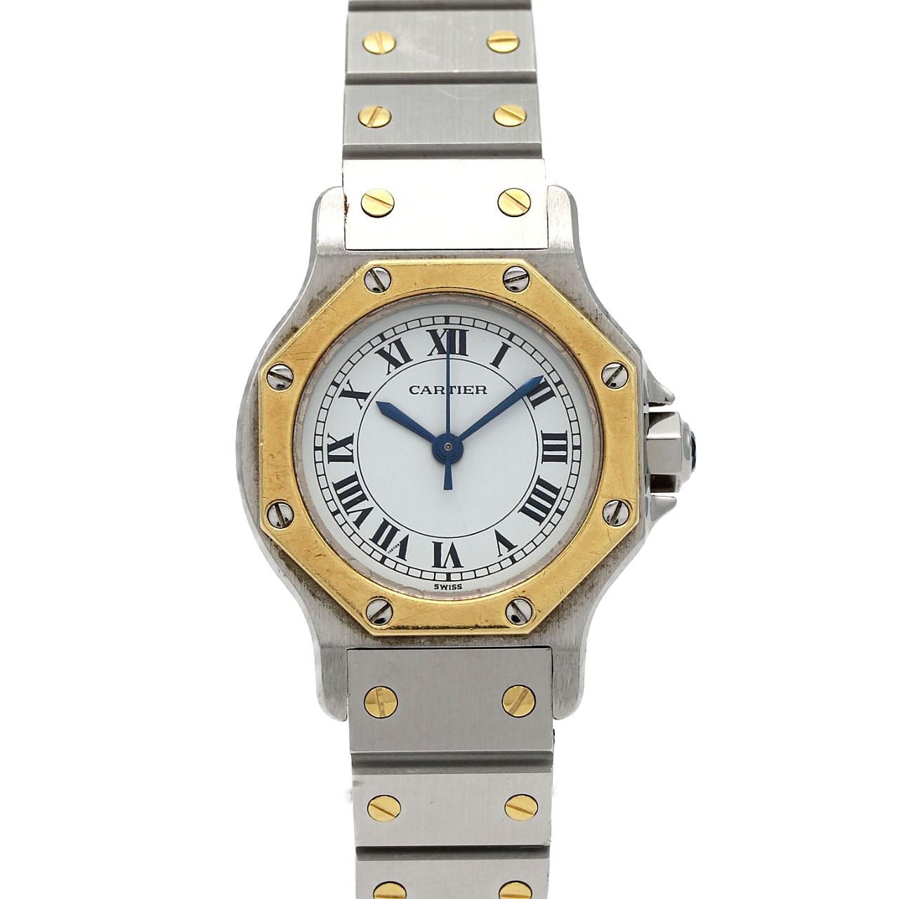 【ノーメンテナンス還元価格】カルティエ サントスオクタゴンSM コンビ SSxYG 自動巻