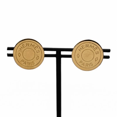 HERMES エルメス クルードセル イヤリング セリエ メタル ゴールド レディース 【中古】
