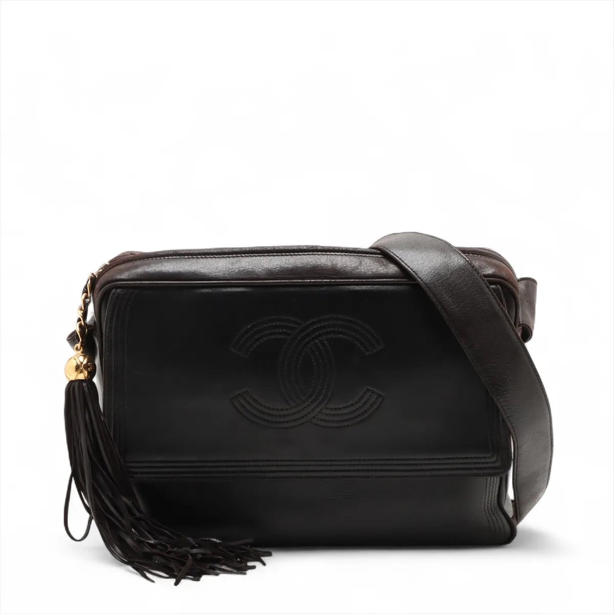 ■美品 シャネル ココマーク ラムスキン タッセルショルダーバッグ