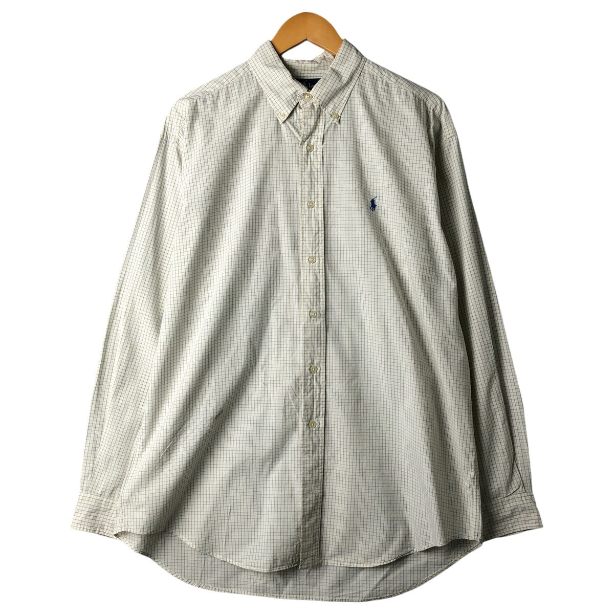 古着 ラルフローレン Ralph Lauren BLAKE 長袖 ボタンダウンチェックシャツ メンズL相当/eaa597070