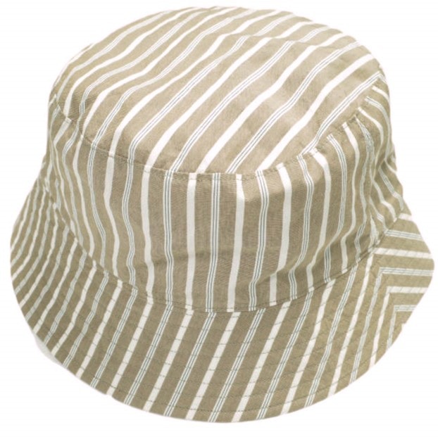 KIJIMA TAKAYUKI x TOMORROWLAND キジマタカユキ トゥモローランド 別注 日本製 ストライプコットンバケットハット 22103-TMLM 3 ライトブラウン 帽子 g23549