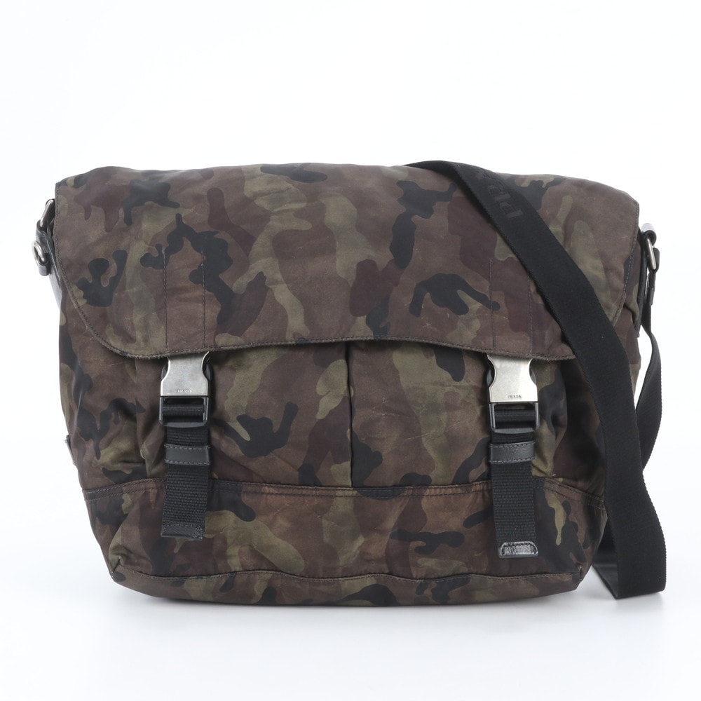 ■美品 プラダ カモフラージュ 迷彩 柄 カモフラショルダーバッグ