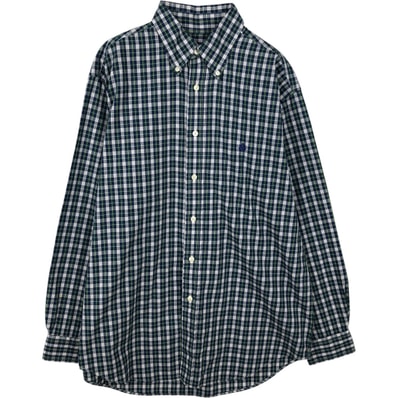 古着 ブルックスブラザーズ Brooks Brothers 346 長袖 ボタンダウンチェックシャツ メンズM相当/eaa642887