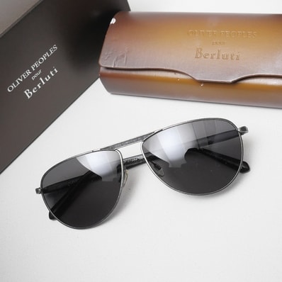 OLIVER PEOPLES × Berluti オリバーピープルズ × ベルルッティ Conduit Street サングラス サイズ59□14 145 ティアドロップ イタリア製 ブランド古着【中古】20260922/RB1034