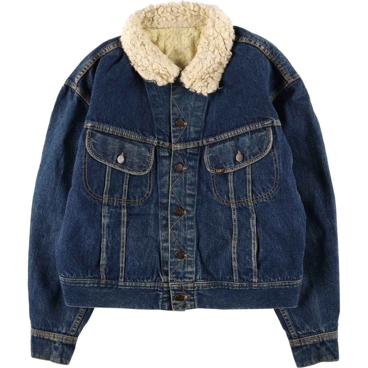 古着 リー Lee デニムボアジャケット メンズXL相当/eaa603456