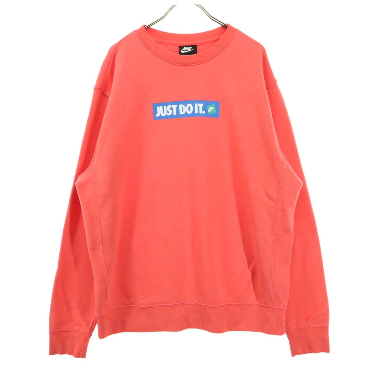 NIKE ナイキ プリント 長袖 スウェット L レッド系