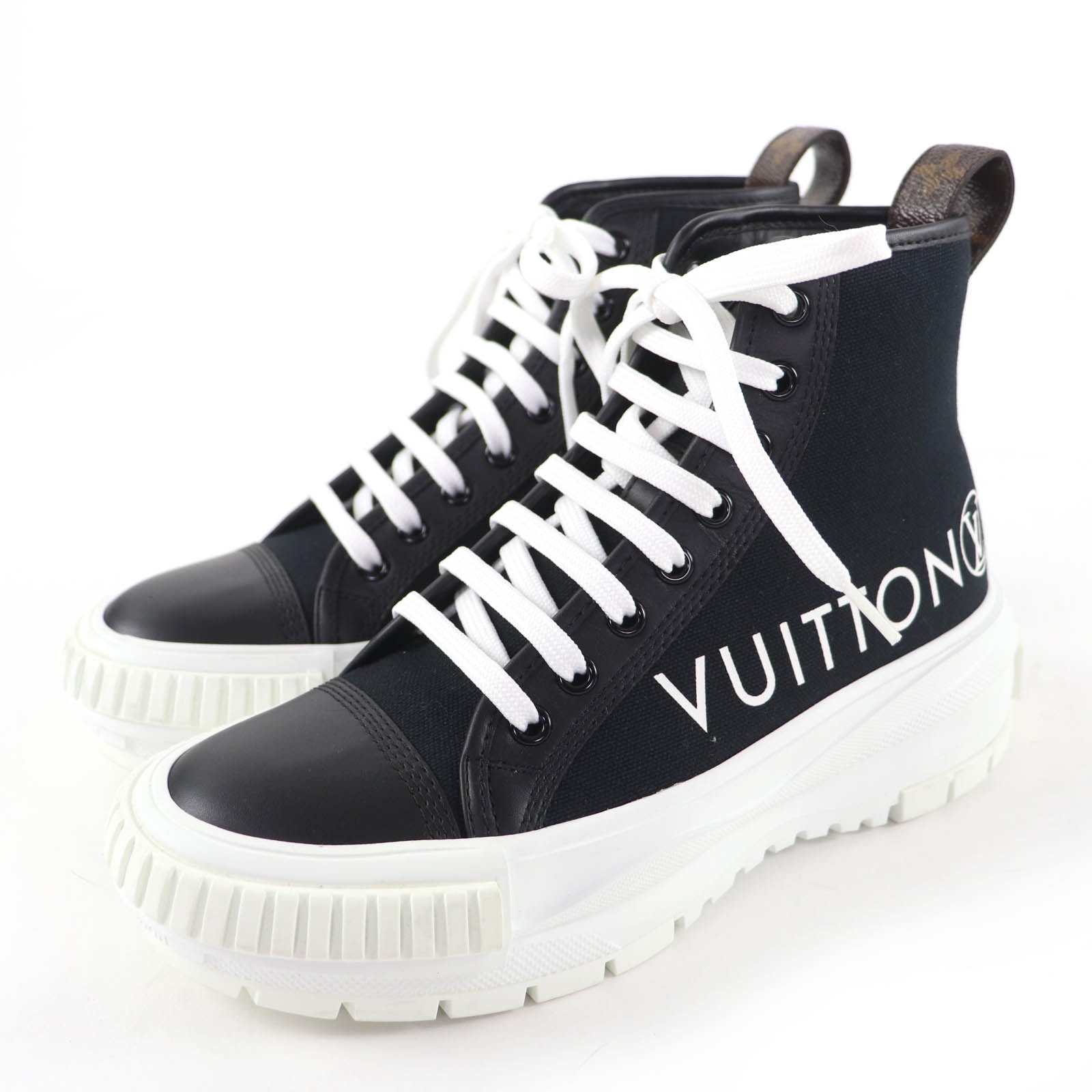 極美品 ルイヴィトン ハイカットスニーカー ブラック レディース 36