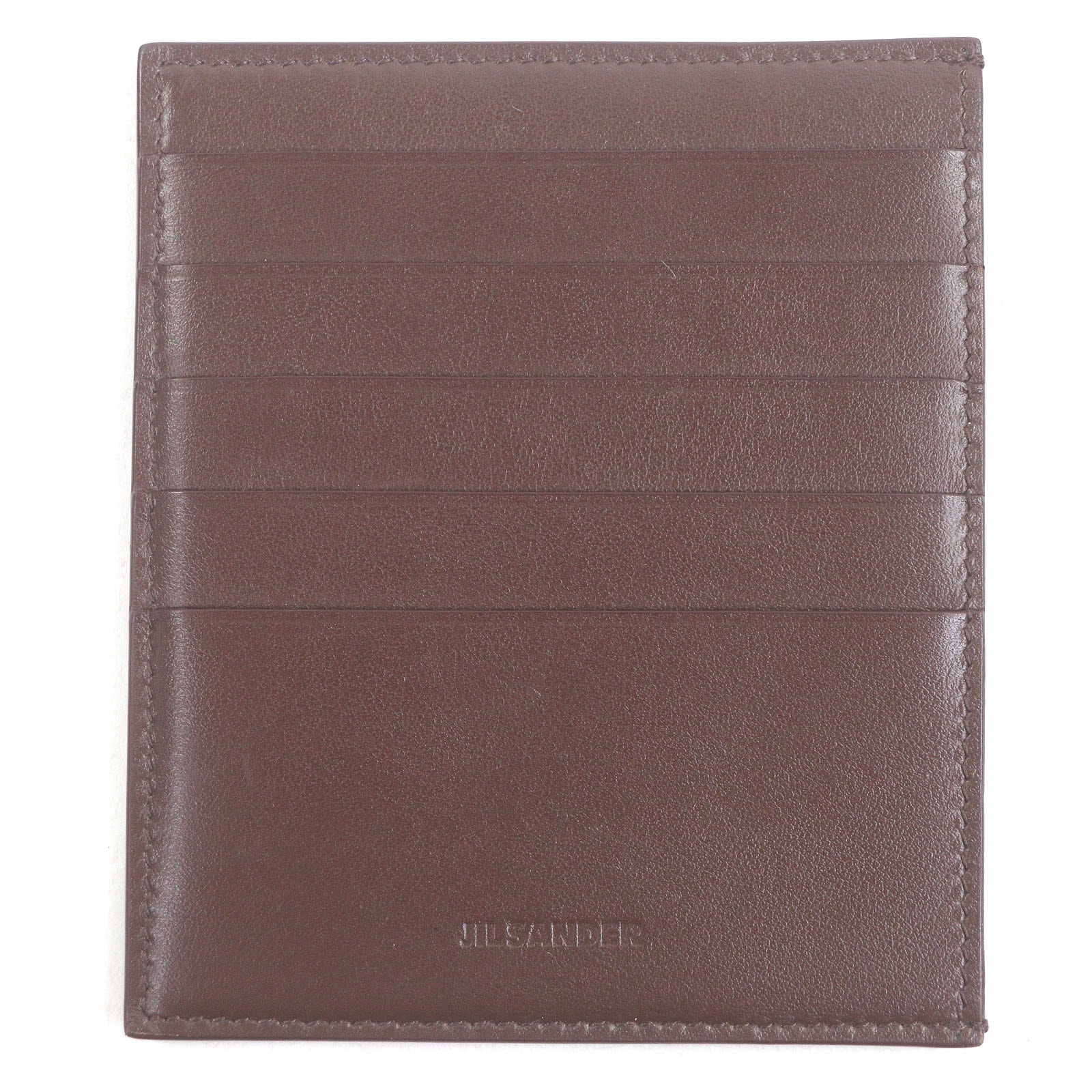 極美品 ジルサンダー カードケース ブラウン メンズ J25VL0008
