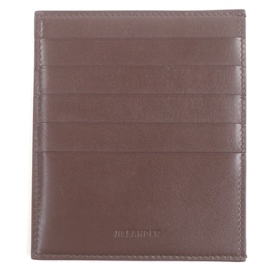 極美品 ジルサンダー カードケース ブラウン メンズ J25VL0008