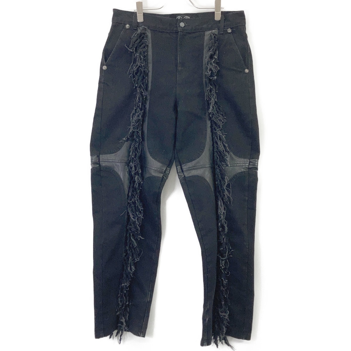 サグクラブ ブラック モヒカン フェイクレザー パンツ