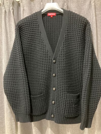 Supreme Waffle Knit Cardigan "Black"