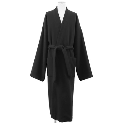 【美品】BALENCIAGA バレンシアガ ガウンコート サイズ M メンズ 2025年モデル GARDE ROBE ガルド・ローブ ウール100% ロゴフルライニング ロング アウター ブラック 黒 イタリア製 857866 TQU14 1000