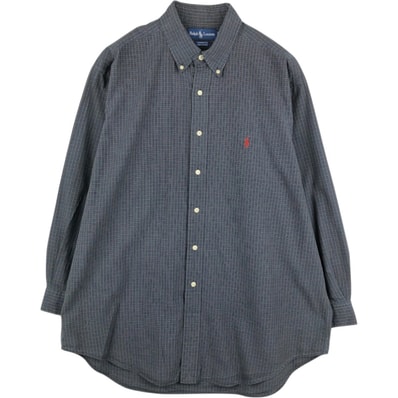 古着 ラルフローレン Ralph Lauren YARMOUTH 長袖 ボタンダウンチェックシャツ メンズXL相当/eaa676533