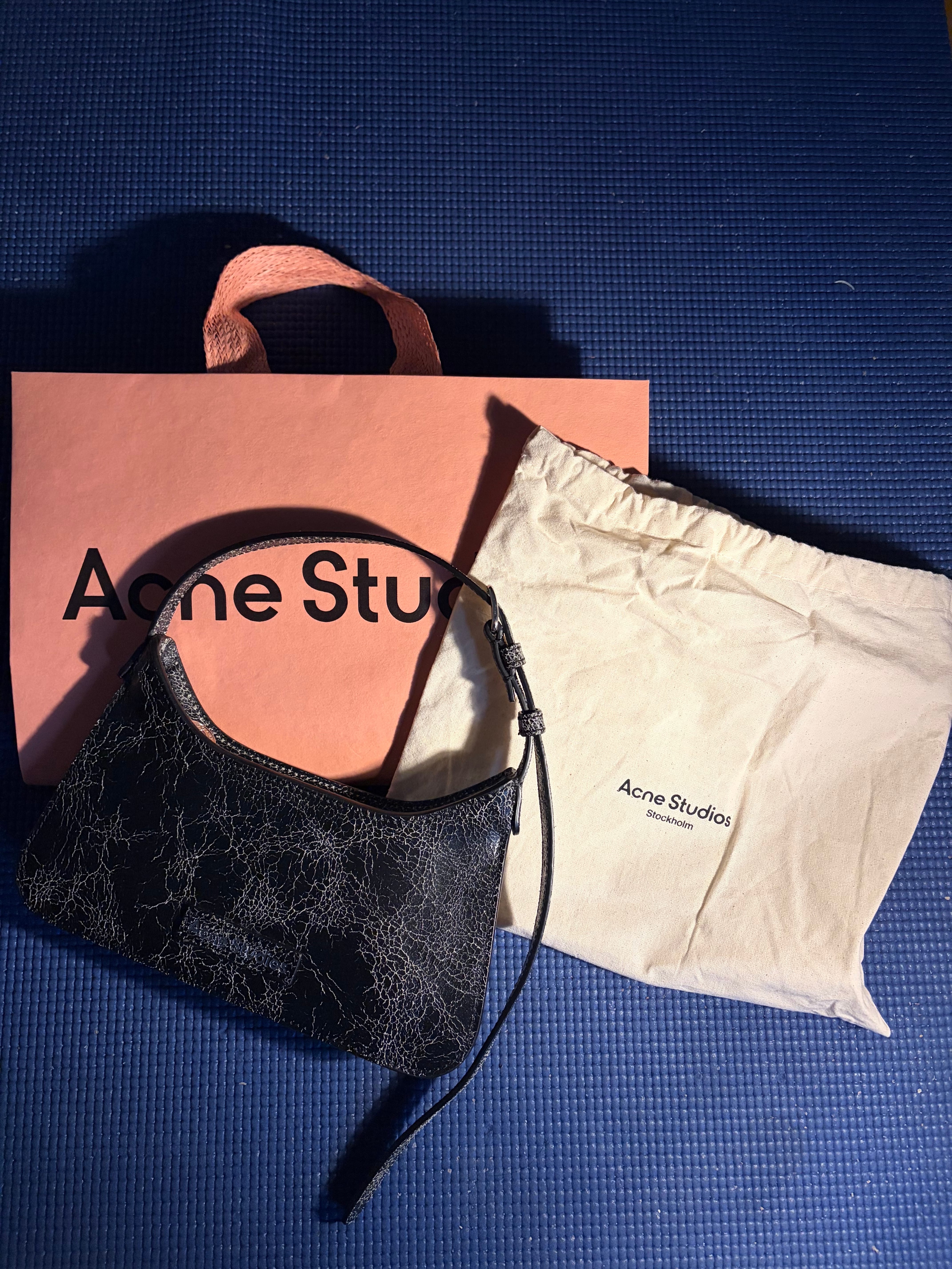 Acne Studios Multipocket Furry Leather Bag 