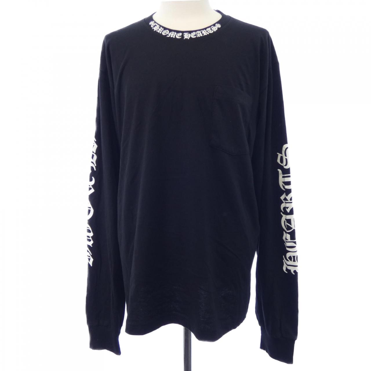 Chrome Hearts Letters Neck Logo L/S T-Shirt "Black"
