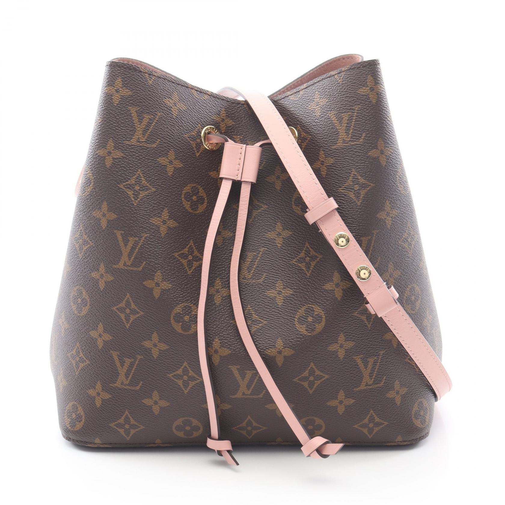 ルイ・ヴィトン LOUIS VUITTON ネオノエ ショルダーバッグ バッグ PVCコーティングキャンバス レザー モノグラム ローズプードル レディース ブラウン系 / ピンク系 M44022 【中古】
