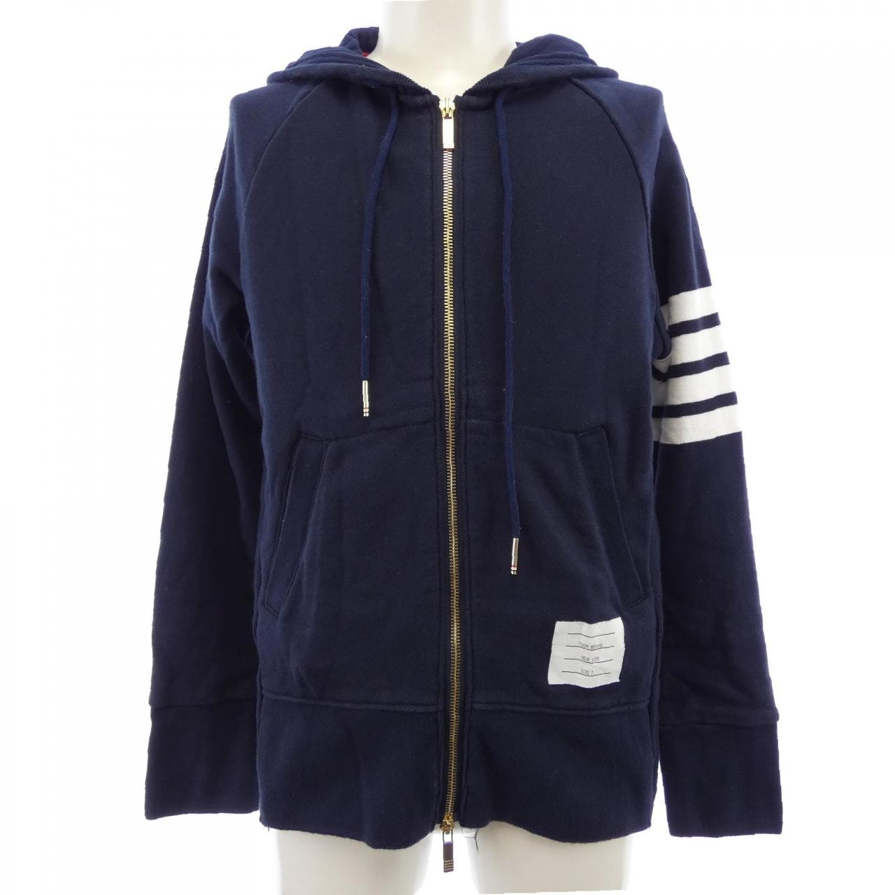 トムブラウン THOM BROWNE クラシックループ 4BAR フルジップアップフーディー MJT022H パーカー