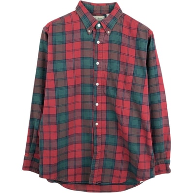 古着 70~80年代 エルエルビーン L.L.Bean 長袖 ボタンダウン ライトネルチェックシャツ USA製 メンズL相当 ヴィンテージ/eaa672847